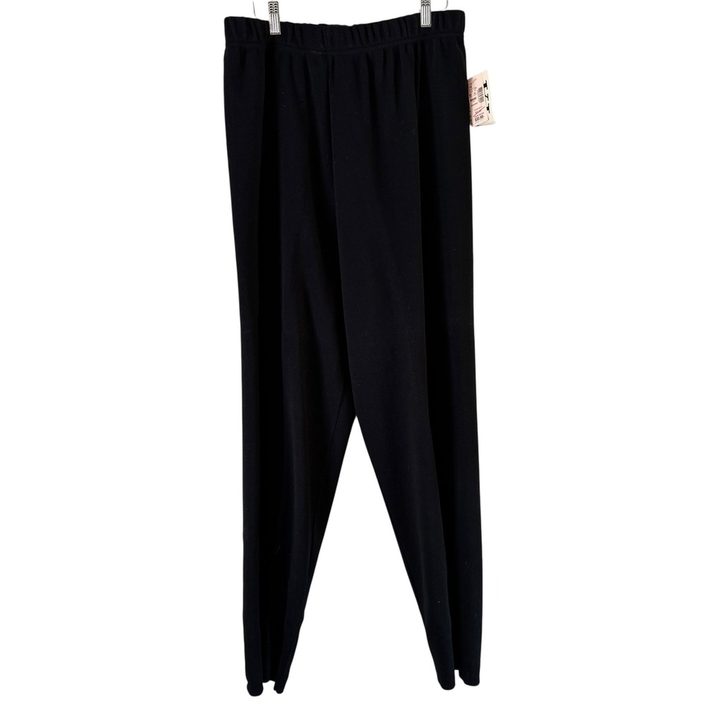 KL Collection Vintage Black Knit Dress Pants Stretch‎ Pull On Career Casual 1X